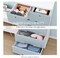 Dresser with Plastic Drawers, Storage Cabinet with 6 Drawers, Closet Drawers Tall Clothes Organizer,Playroom,Bedroom Furniture,Blue-Grey